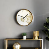 Gold Dust 14" Modern Round Wall Clock - Homeroots - Flyclothing LLC