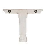 11" X 14" White and Natural Distressed Wood Corbel Style Wall Shelf - Homeroots
