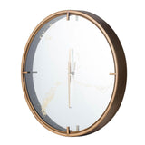 2" Round Gold Wood Analog Wall Clock - Homeroots - Flyclothing LLC