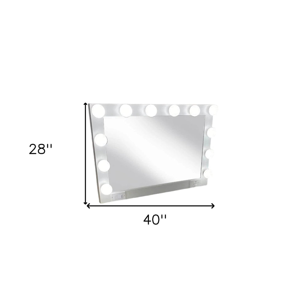 28" White Wood Framed Accent Mirror - Homeroots - Flyclothing LLC