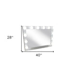 28" White Wood Framed Accent Mirror - Homeroots - Flyclothing LLC