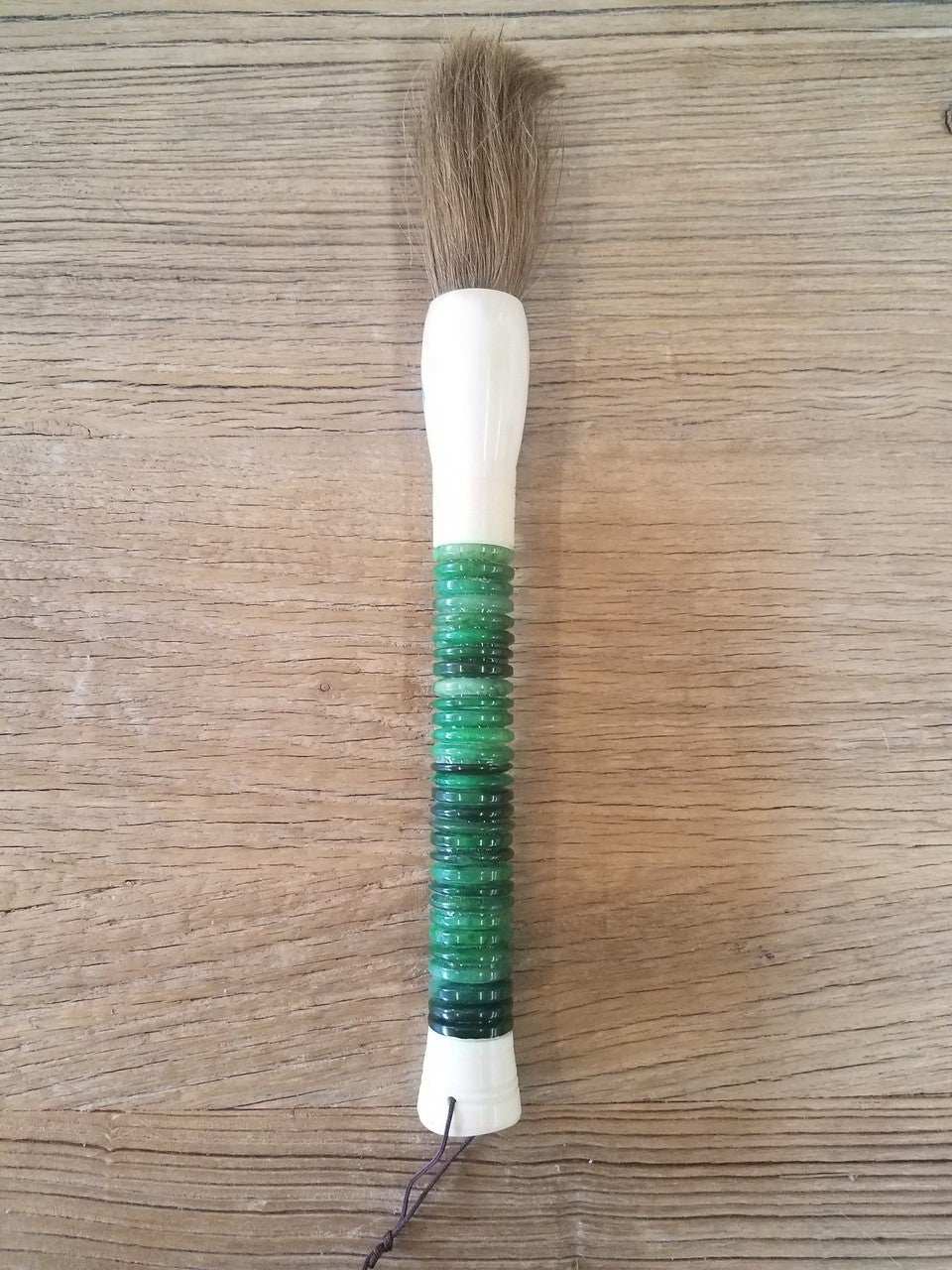 Light Green Jade Abacus Disc Decorative Calligraphy Brush - Homeroots - Flyclothing LLC