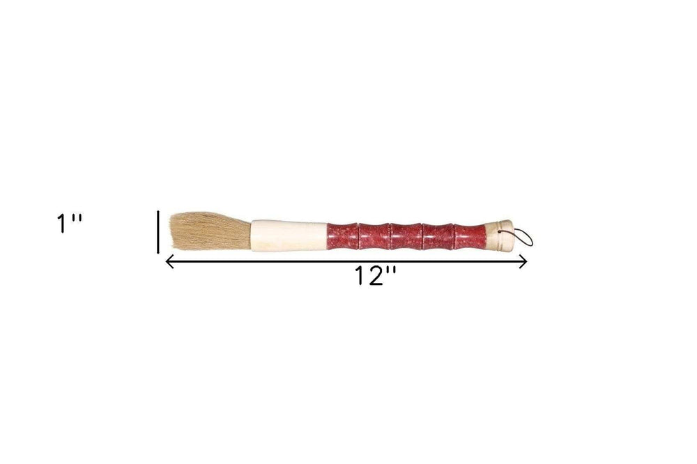 Red Spotted Jade Faux Bamboo Decorative Calligraphy Brush - Homeroots - Flyclothing LLC
