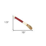 Red Spotted Jade Sectioned Decorative Calligraphy Brush - Homeroots - Flyclothing LLC