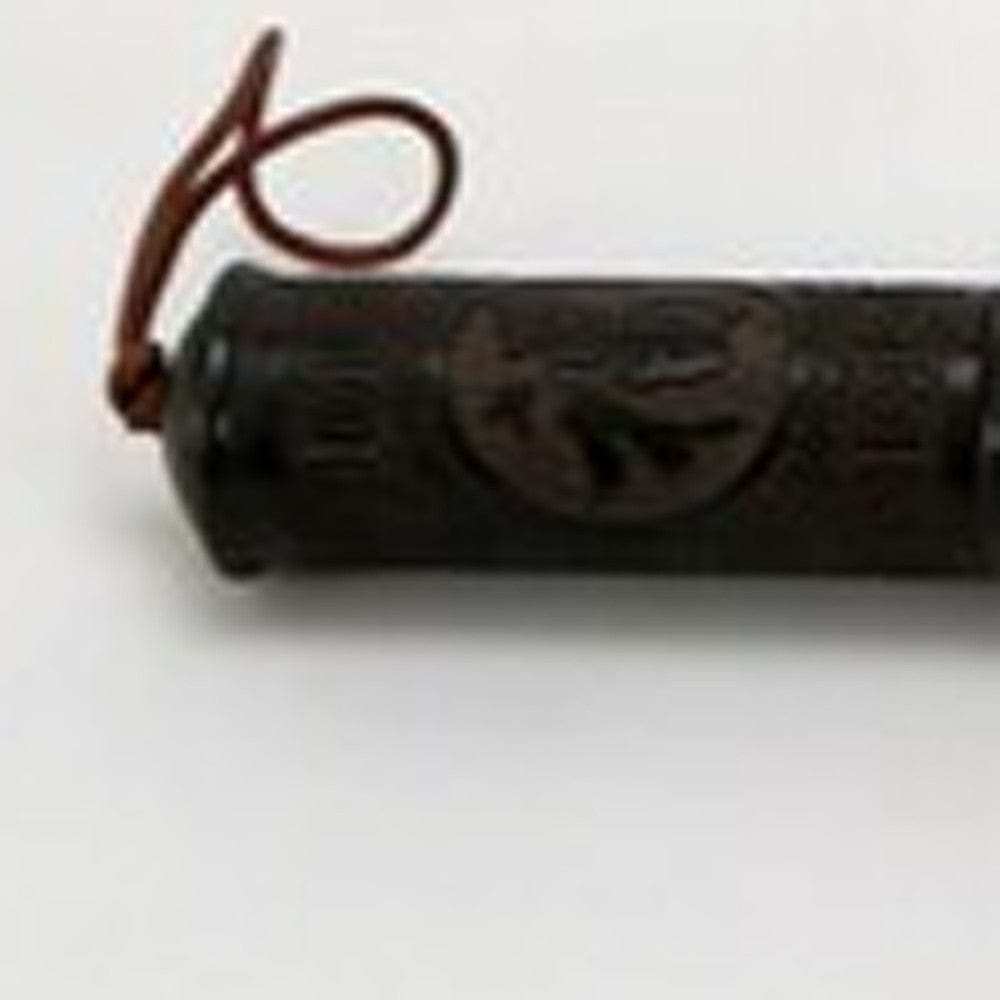 Brown Carved Scroll Wood Decorative Calligraphy Brush - Homeroots - Flyclothing LLC