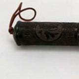 Brown Carved Scroll Wood Decorative Calligraphy Brush - Homeroots - Flyclothing LLC