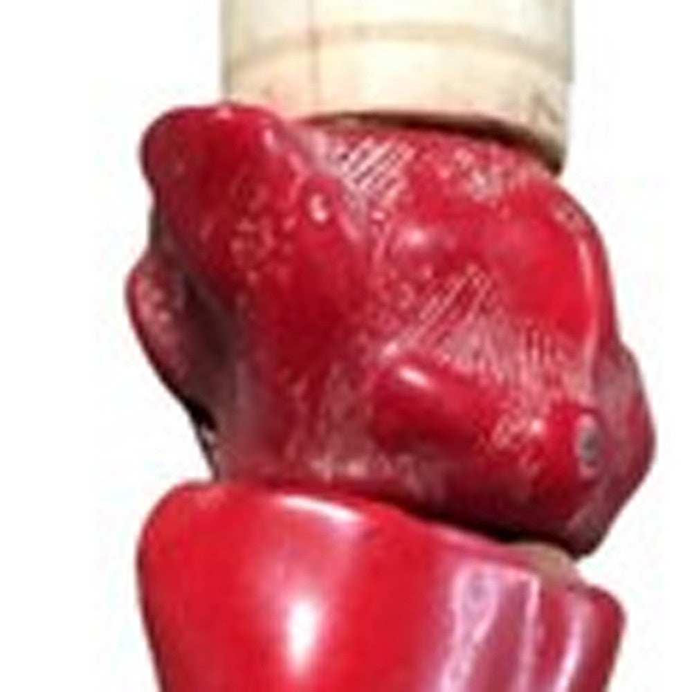 Red Chunky Coral Decorative Calligraphy Brush - Homeroots - Flyclothing LLC