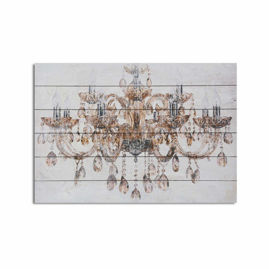 Luxurious Vintage Chandelier Unframed Graphic Wall Art - Homeroots - Flyclothing LLC