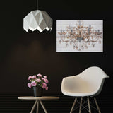 Luxurious Vintage Chandelier Unframed Graphic Wall Art - Homeroots - Flyclothing LLC