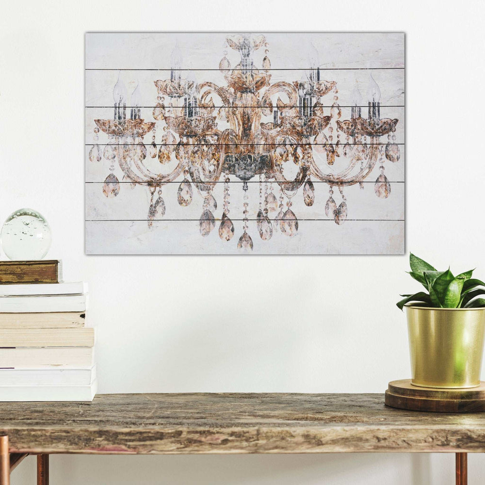 Luxurious Vintage Chandelier Unframed Graphic Wall Art - Homeroots - Flyclothing LLC