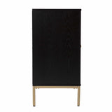 Black and Gold Harlequin Sideboard Storage Cabinet - Homeroots - Flyclothing LLC