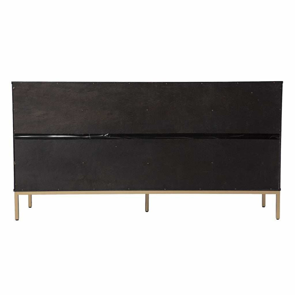 Black and Gold Harlequin Sideboard Storage Cabinet - Homeroots - Flyclothing LLC