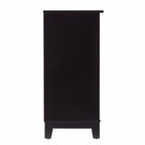 Black and Cane Bamboo Accent Storage Cabinet - Homeroots - Flyclothing LLC