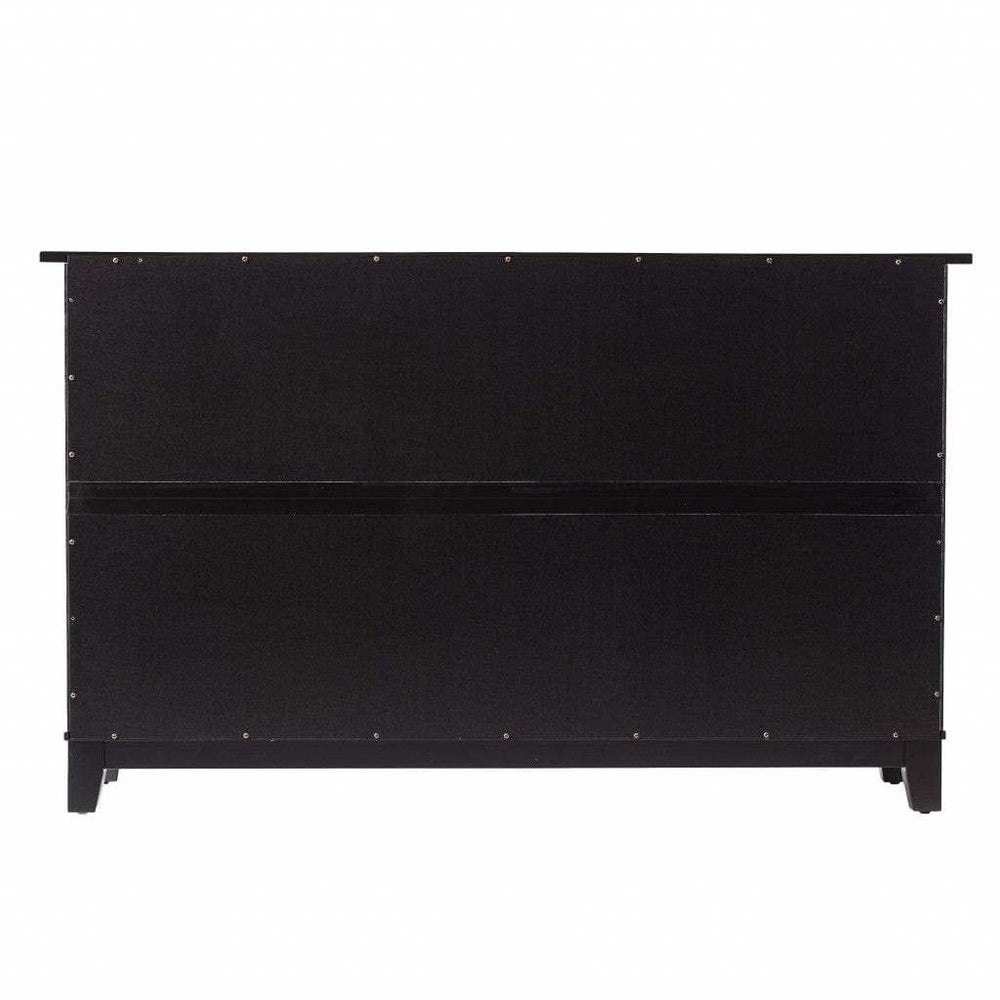 Black and Cane Bamboo Accent Storage Cabinet - Homeroots - Flyclothing LLC