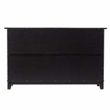 Black and Cane Bamboo Accent Storage Cabinet - Homeroots - Flyclothing LLC