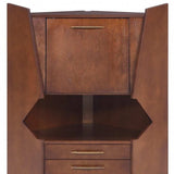 Cosmo Brown and Black Corner Bar Cabinet - Homeroots - Flyclothing LLC