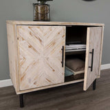 Modern Farmhouse Rustic Natural Accent Storage Cabinet - Homeroots - Flyclothing LLC