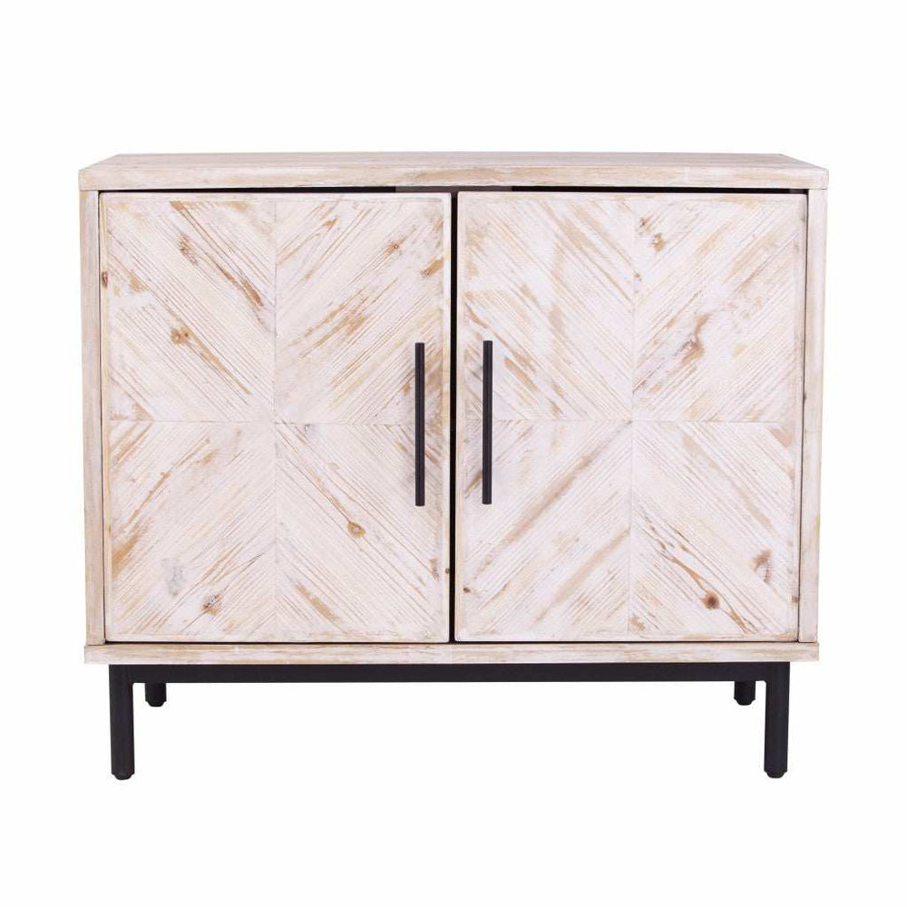 Modern Farmhouse Rustic Natural Accent Storage Cabinet - Homeroots - Flyclothing LLC