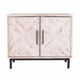Modern Farmhouse Rustic Natural Accent Storage Cabinet - Homeroots - Flyclothing LLC