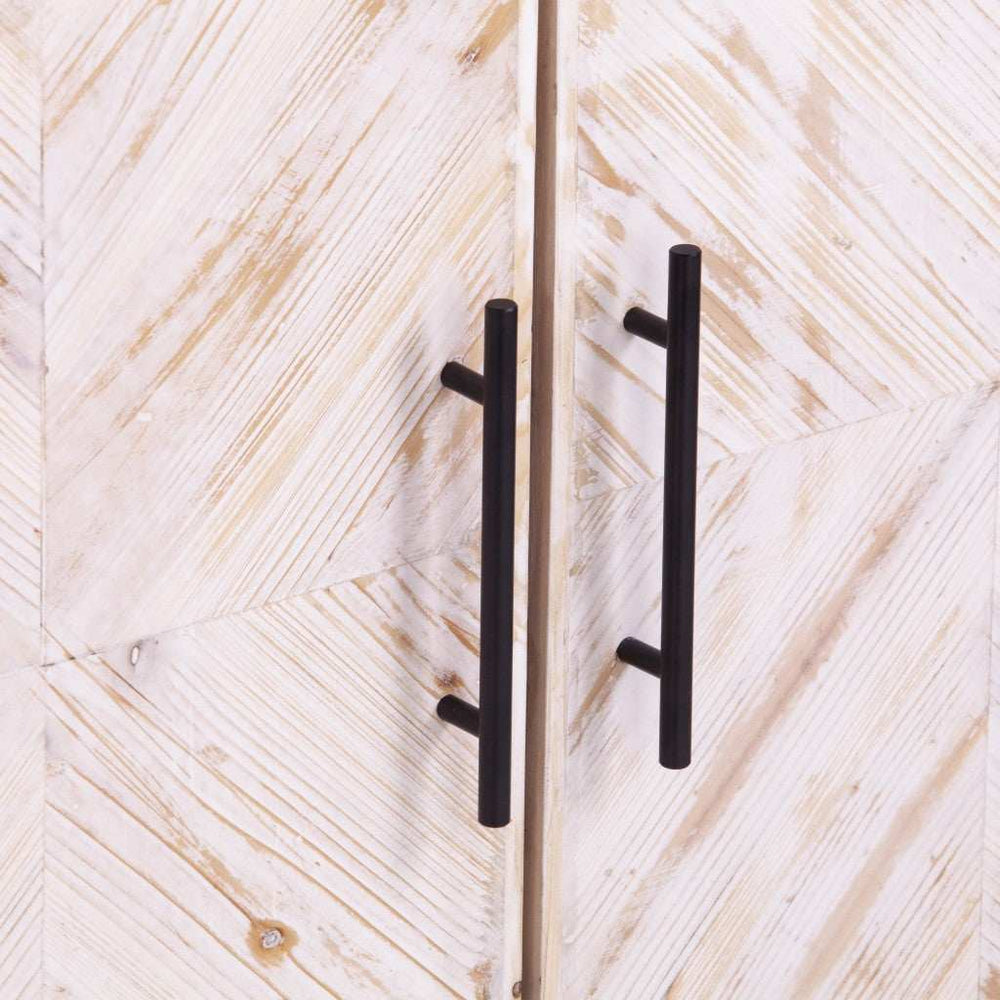 Modern Farmhouse Rustic Natural Accent Storage Cabinet - Homeroots - Flyclothing LLC