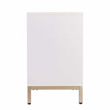 White and Gold Moroccan Dynasty Three Door Accent Cabinet - Homeroots - Flyclothing LLC