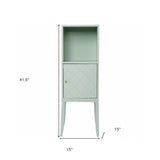 Pale Green Crosshatch Accent Storage Cabinet - Homeroots - Flyclothing LLC