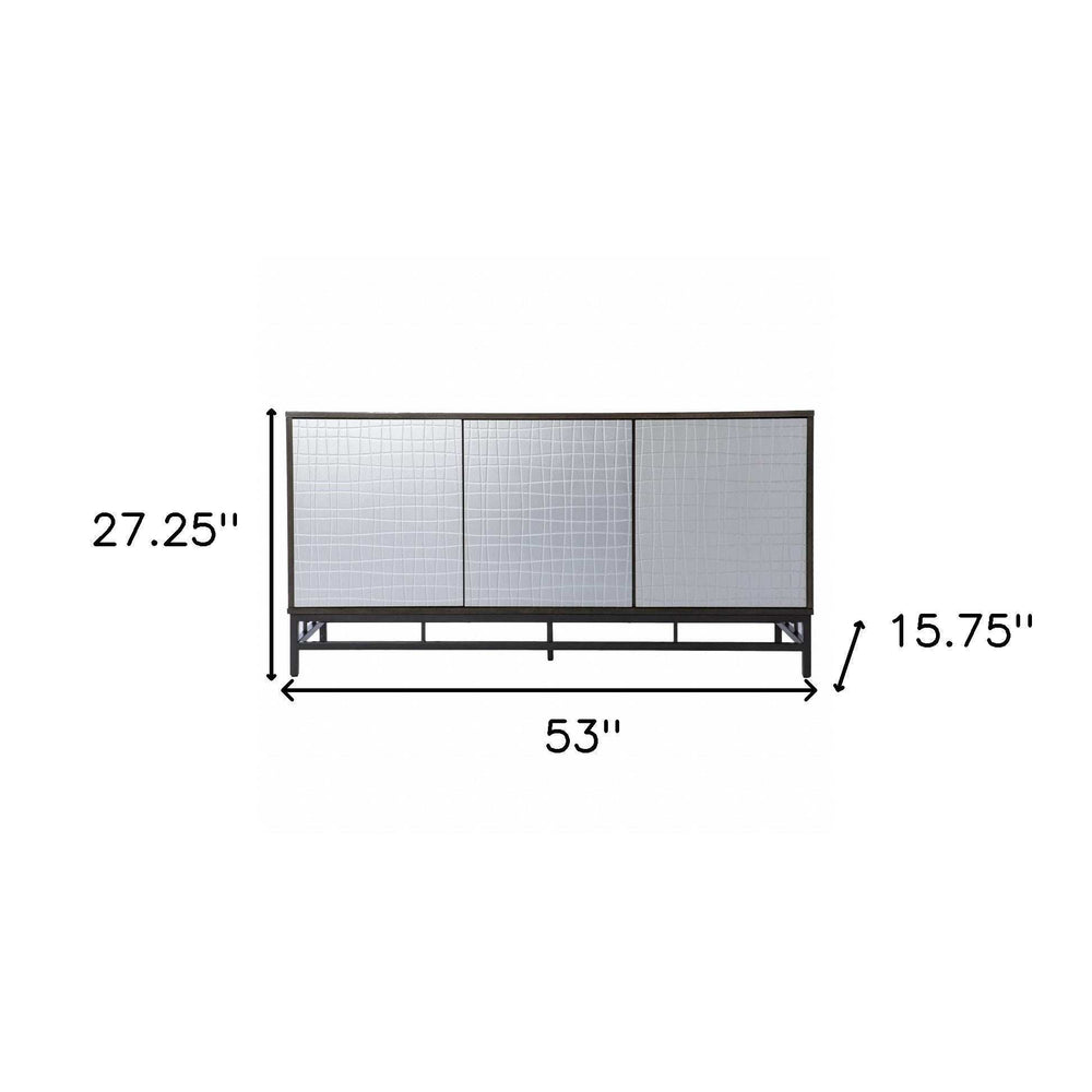 Contemporary Grid Lines Three Door Accent Cabinet - Homeroots - Flyclothing LLC
