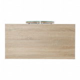 32" Natural and Chrome Mirrored Circle Double Door Bar Cabinet - Homeroots - Flyclothing LLC