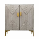 Graywash Textured Geo Contemporary Accent Cabinet - Homeroots - Flyclothing LLC