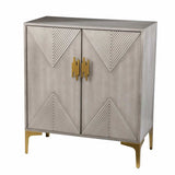 Graywash Textured Geo Contemporary Accent Cabinet - Homeroots - Flyclothing LLC