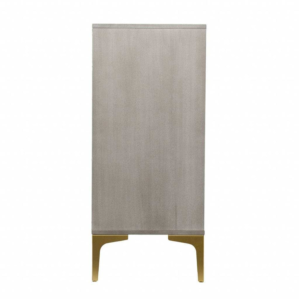 Graywash Textured Geo Contemporary Accent Cabinet - Homeroots - Flyclothing LLC