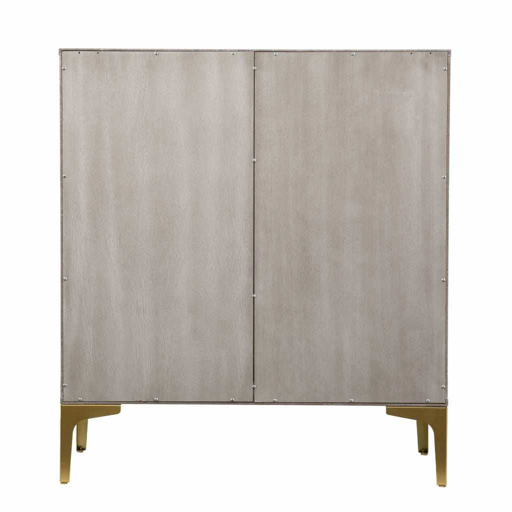Graywash Textured Geo Contemporary Accent Cabinet - Homeroots - Flyclothing LLC