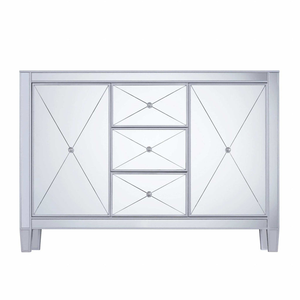 Glamorous Mirrored Bling Multi Storage Accent Cabinet - Homeroots - Flyclothing LLC