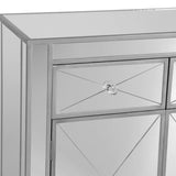 Glamorous Mirrored Bling Two Door Storage Accent Cabinet - Homeroots - Flyclothing LLC