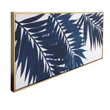 Bold Blue Palms Framed Canvas Wall Art Floater Frame Graphic Art Wall Art - Homeroots - Flyclothing LLC