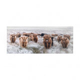 Angelic Highland Cow Herd Wood Plank Wall Art - Homeroots - Flyclothing LLC