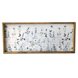 Blue Flower Garden Print Wood Plank Wall Art Picture Frame Graphic Art Wall Art - Homeroots - Flyclothing LLC