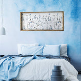 Blue Flower Garden Print Wood Plank Wall Art Picture Frame Graphic Art Wall Art - Homeroots - Flyclothing LLC