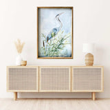Stunning Heron Wooden Framed Canvas Wall Art Picture Frame Graphic Art Wall Art - Homeroots - Flyclothing LLC