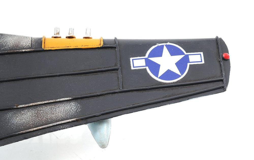 6" Steel Metal Airplane Hand Painted Decorative Airplane - Homeroots