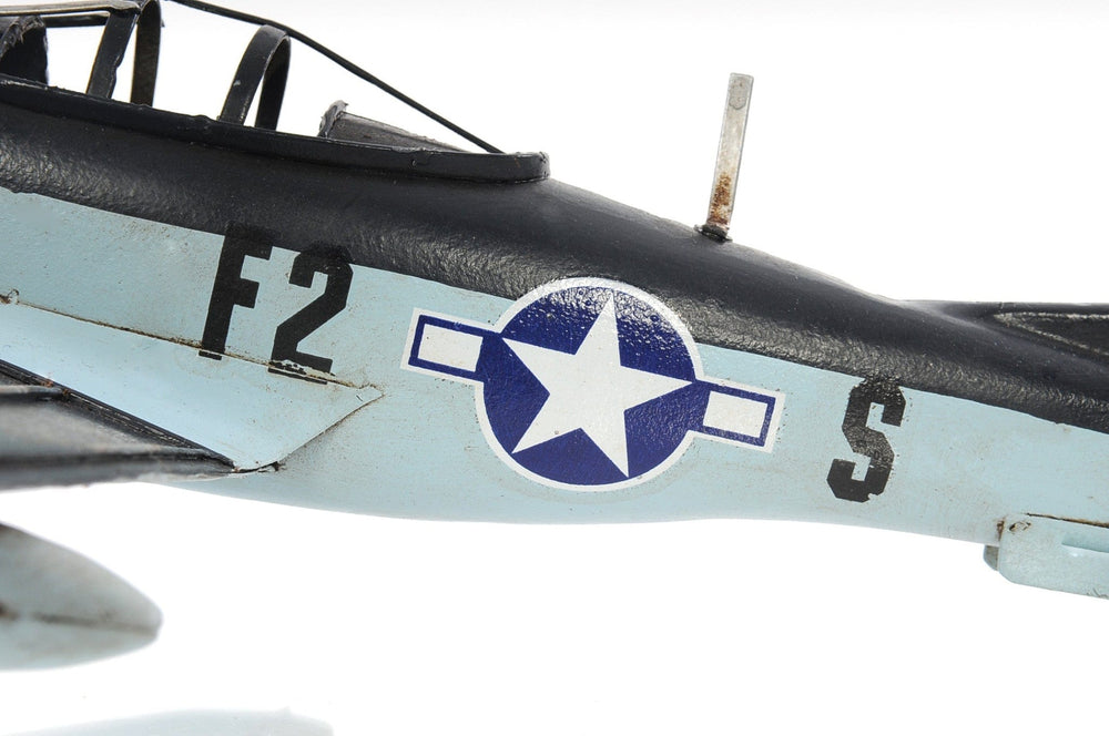 6" Steel Metal Airplane Hand Painted Decorative Airplane - Homeroots