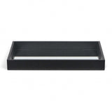 Black Shagreen Tray with Beveled Mirror - Homeroots - Flyclothing LLC