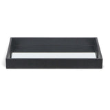 Black Shagreen Tray with Beveled Mirror - Homeroots - Flyclothing LLC