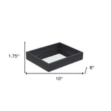 Black Shagreen Mirrored Tray - Homeroots - Flyclothing LLC