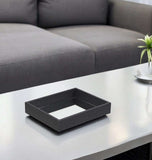 Black Shagreen Mirrored Tray - Homeroots - Flyclothing LLC