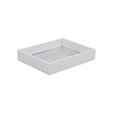 White Shagreen Mirrored Tray - Homeroots - Flyclothing LLC