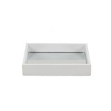 White Shagreen Mirrored Tray - Homeroots - Flyclothing LLC
