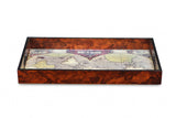 World Map Vintage Burlwood Serving Tray - Homeroots - Flyclothing LLC