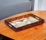 World Map Vintage Burlwood Serving Tray - Homeroots - Flyclothing LLC