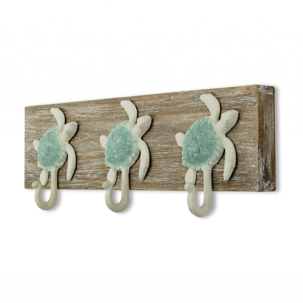 Coastal Sea Turtle Three Hook Coat Hanger - Homeroots - Flyclothing LLC